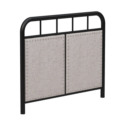 Twin Size Linen Upholstered Metal Platform Bed Frame – view 9