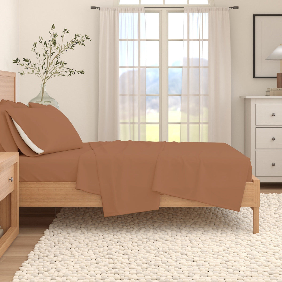 Solid Cotton Flannel Sheet Set – Nordic Collection – view 48