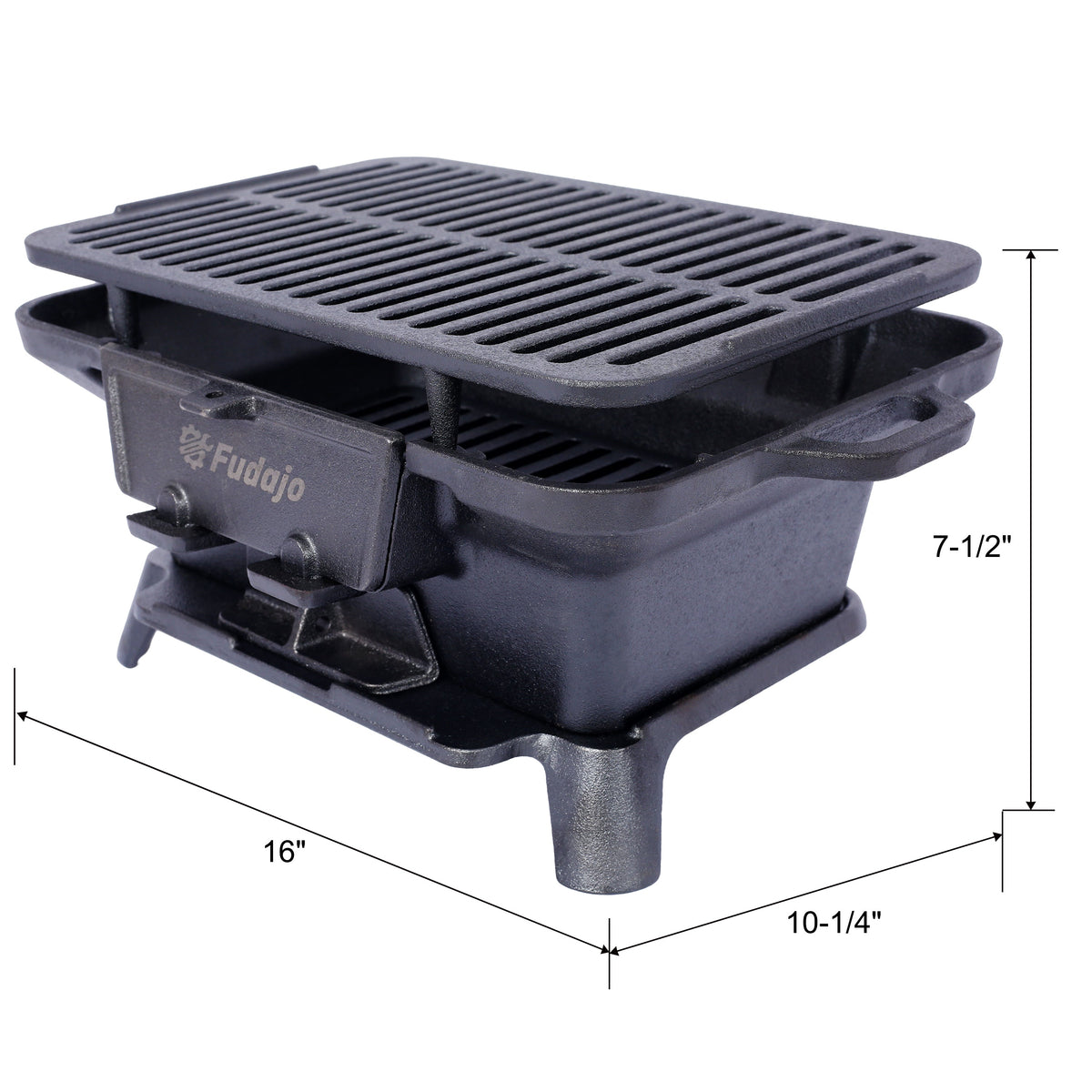 Oval Enameled Cast Iron Charcoal Tabletop Grill – view 17