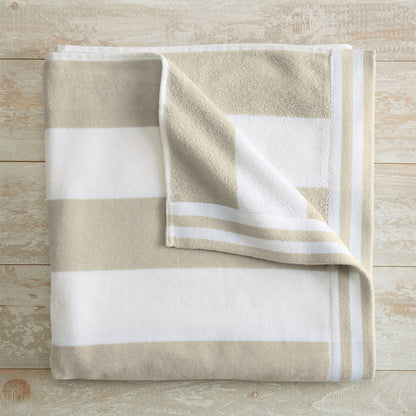 Pastel Striped Cabana Beach Towel – Edgartown Collection – view 13