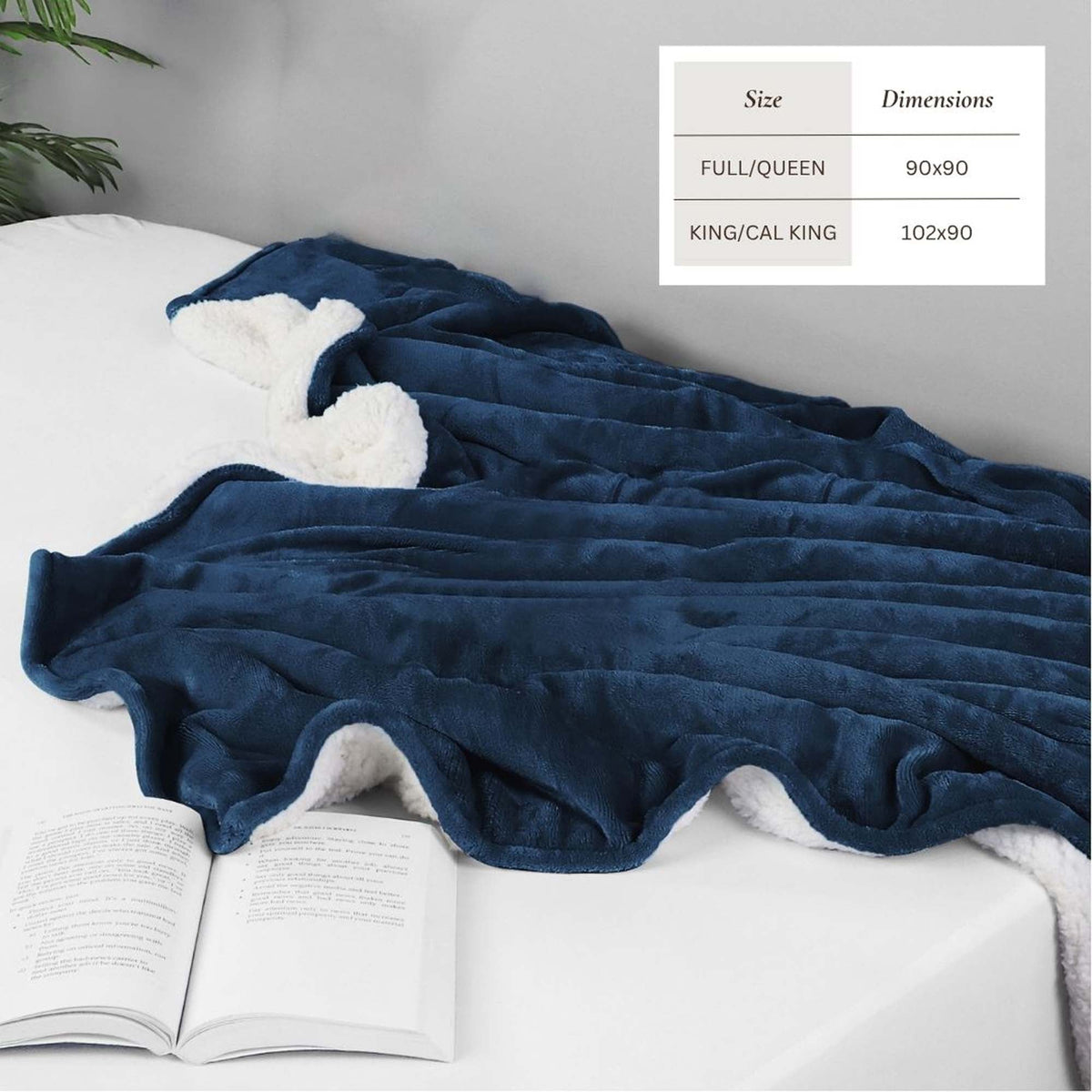 Sherpa Fleece Collection Velvet Plush Sherpa Bed Blanket, Reversible – view 28