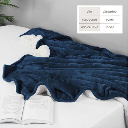 Sherpa Fleece Collection Velvet Plush Sherpa Bed Blanket, Reversible – view 28