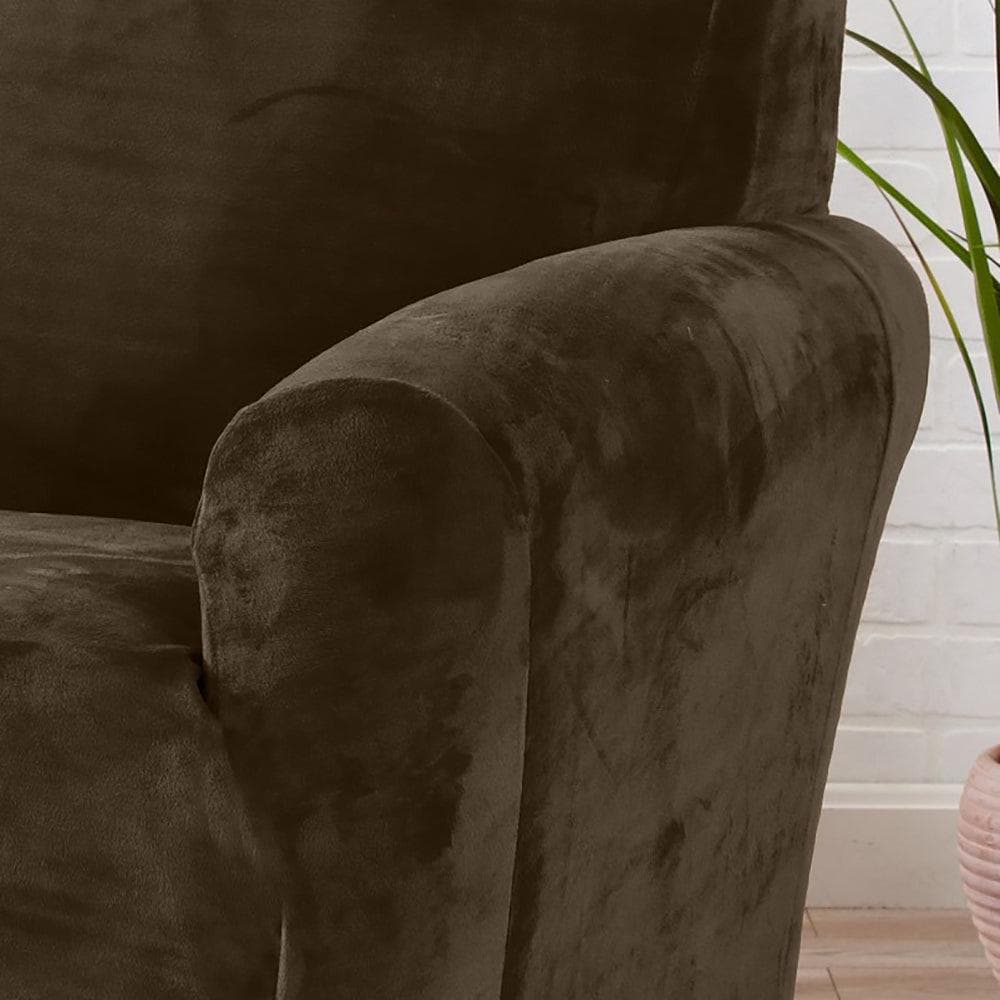Velvet Stretch Slipcover – Gale Collection Form-Fit Sofa Cover – view 73