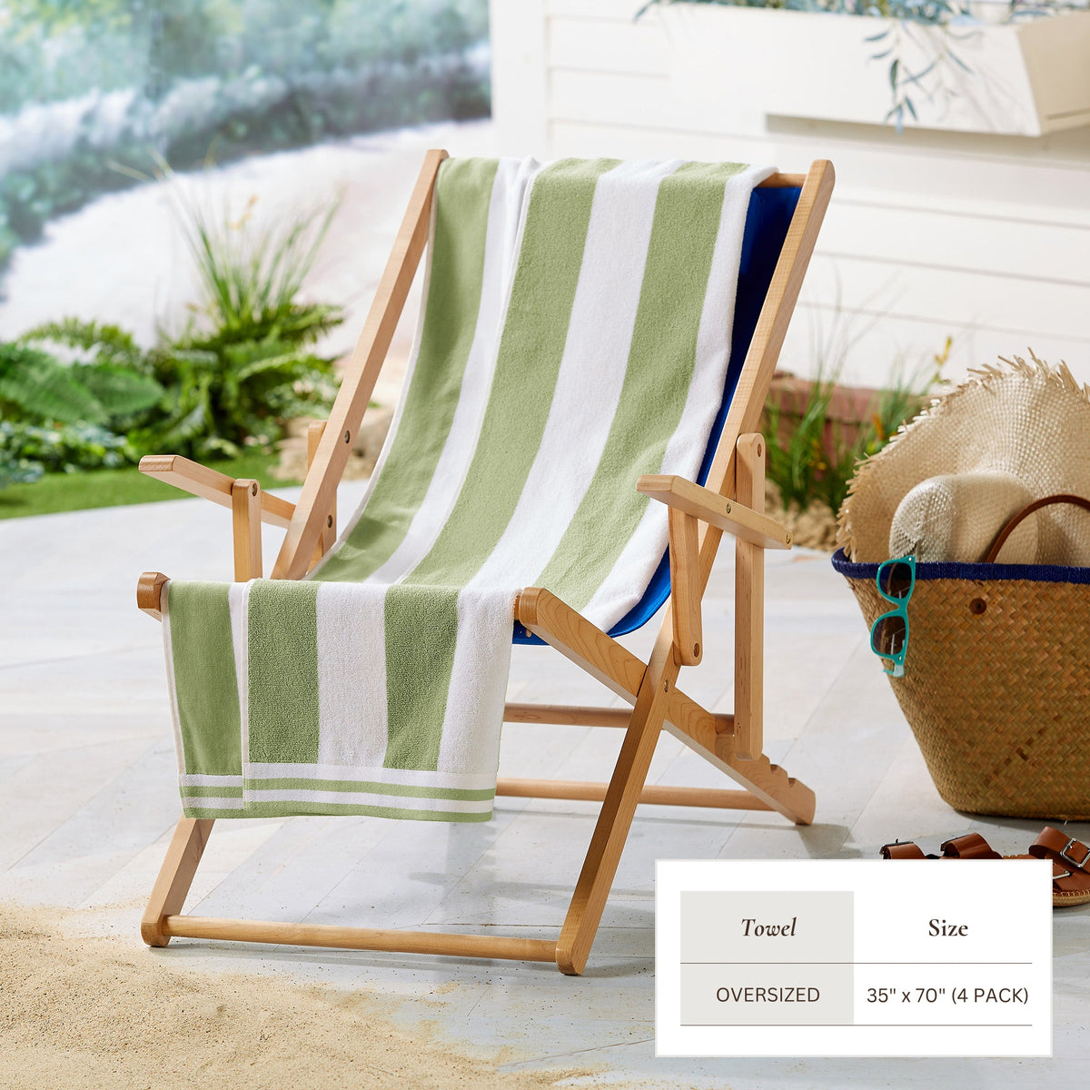 Pastel Striped Cabana Beach Towel – Edgartown Collection – view 101