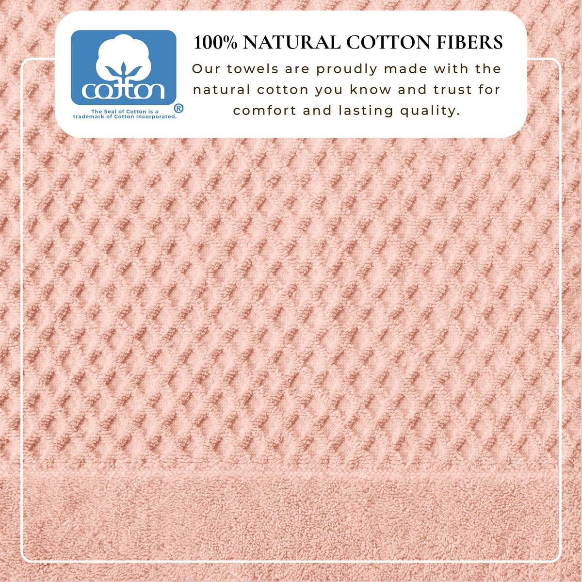 Cotton Diamond Waffle Weave Bath Towel Set – Grayson Collection – view 45