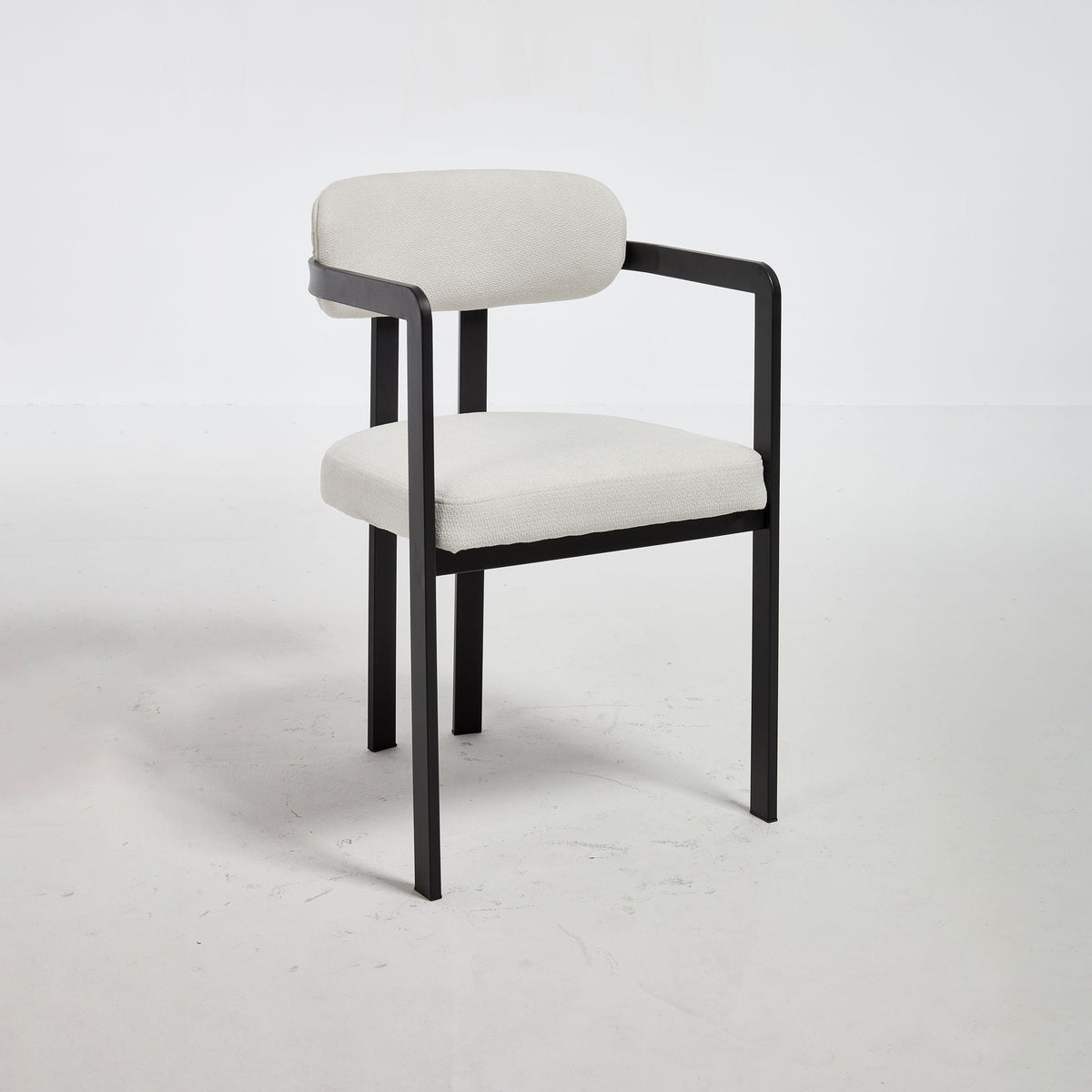Upholstered Dining Arm Chairs with Metal Legs, Set of 2 – view 3