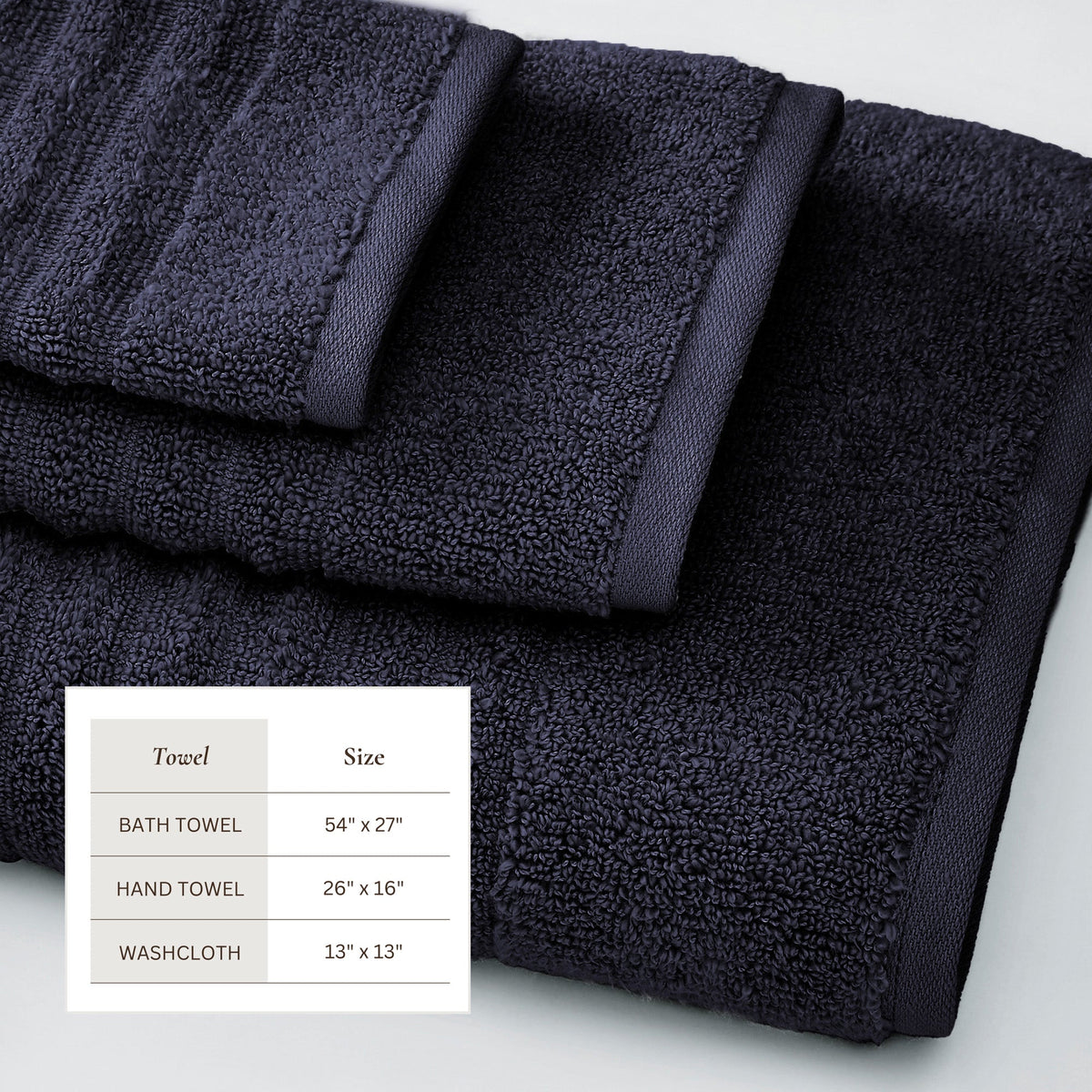 Karina Collection Luxury Combed Cotton Ribbed Bath Towel Set – view 220