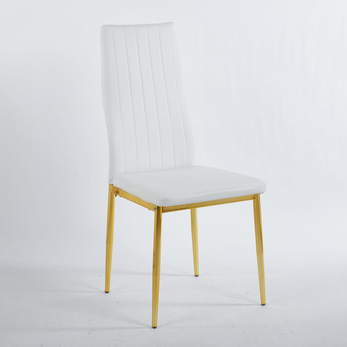 Modern Faux Leather Dining Chairs with Metal Frame, Set of 4 – view 2