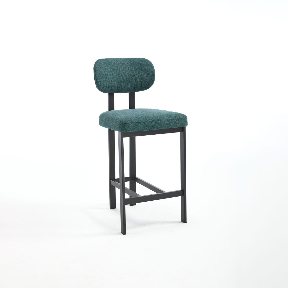 Modern Fabric Counter Height Stools with Metal Legs, Set of 2 – view 3