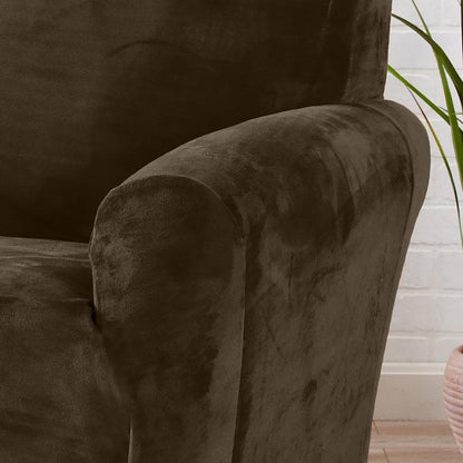 Velvet Stretch Slipcover – Gale Collection Form-Fit Sofa Cover – view 2