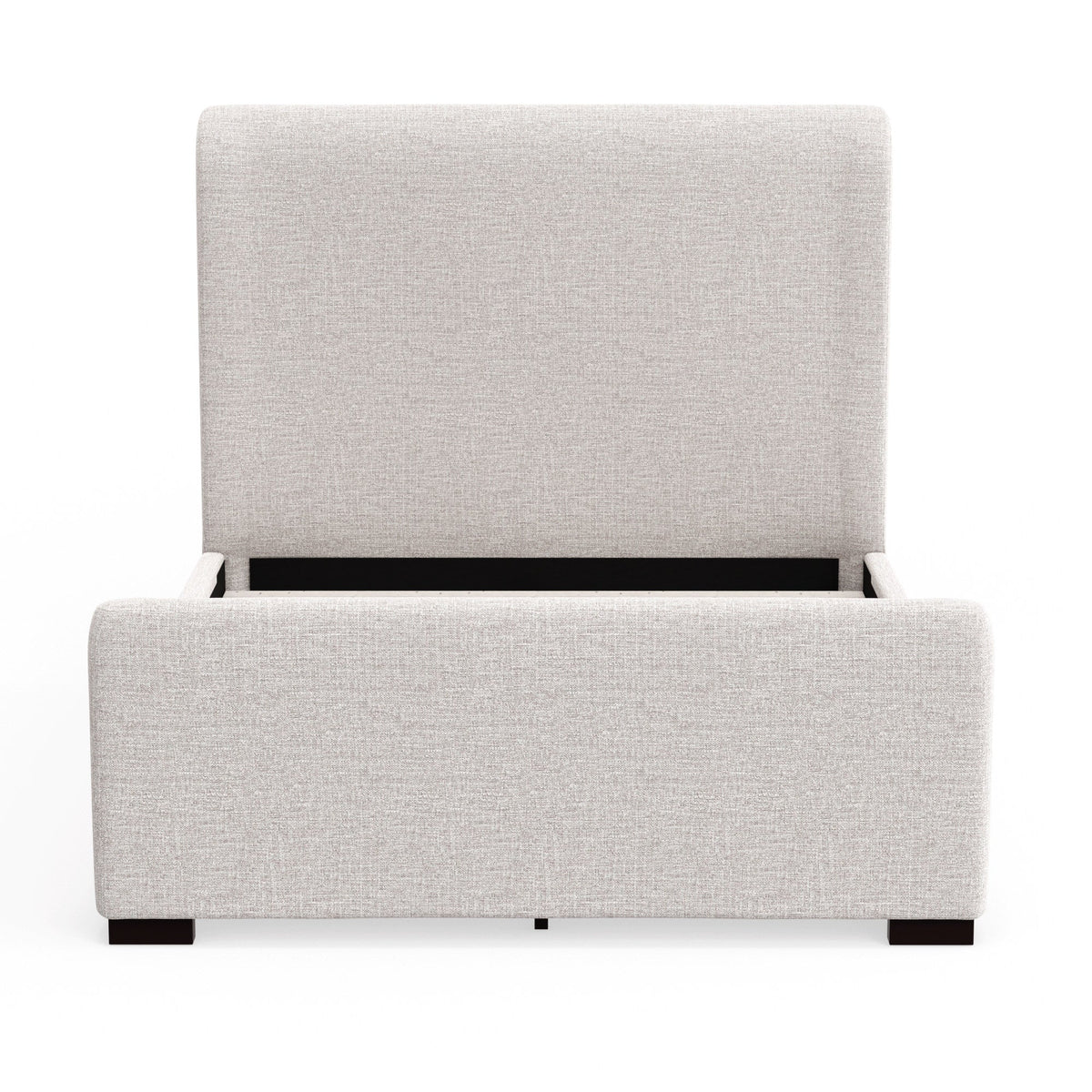 Adele Upholstered Platform Bed with Wingback Headboard, Stone Beige – view 8