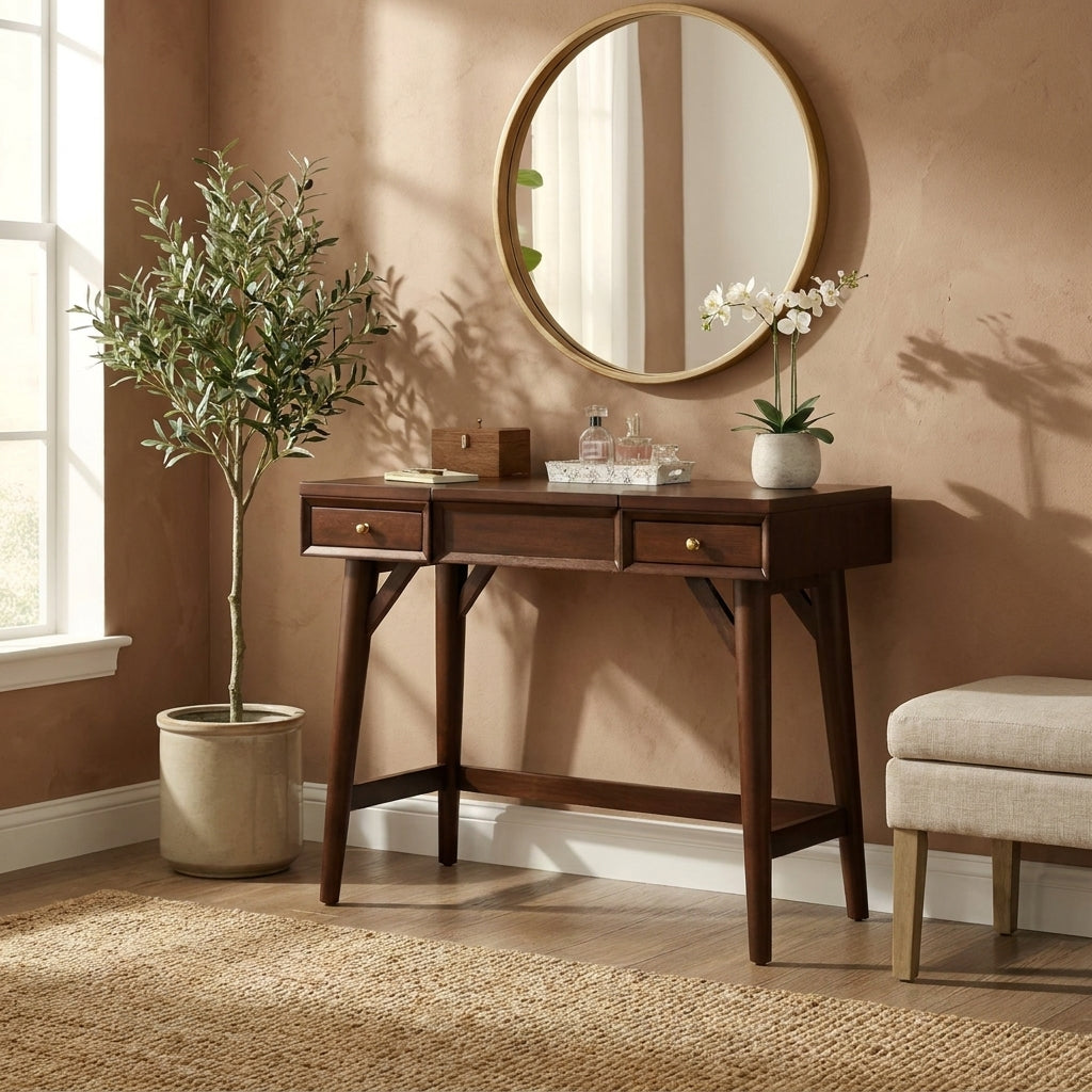 Flynn Bedroom Vanity, Walnut