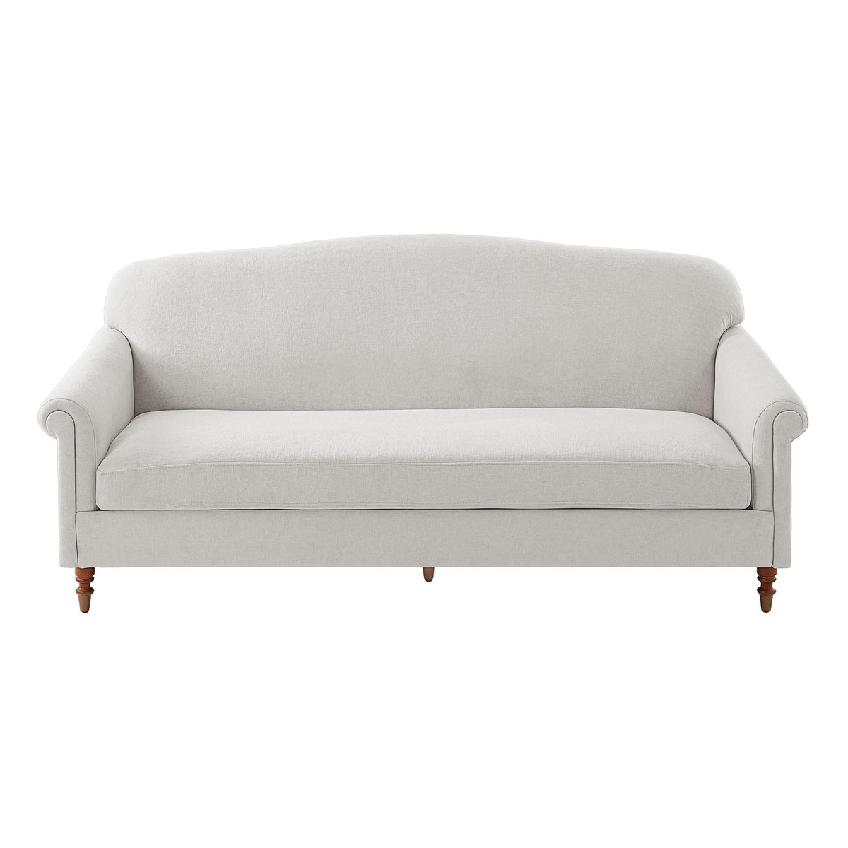 Rolled Arm 2-Seater Loveseat Sofa in Gray or Dark Gray Fabric – view 3