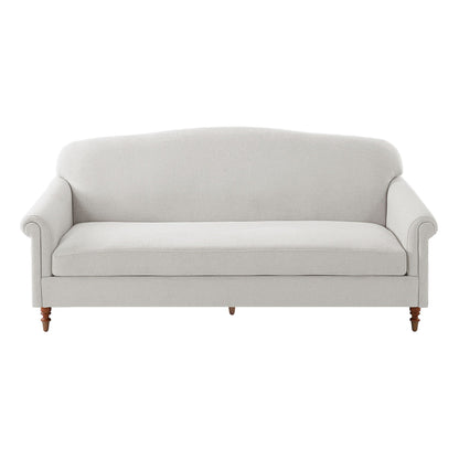 Rolled Arm 2-Seater Loveseat Sofa in Gray or Dark Gray Fabric – view 3