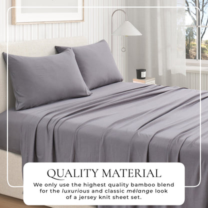 Viscose from Bamboo and Cotton Blend Jersey Knit Sheet Set – view 20