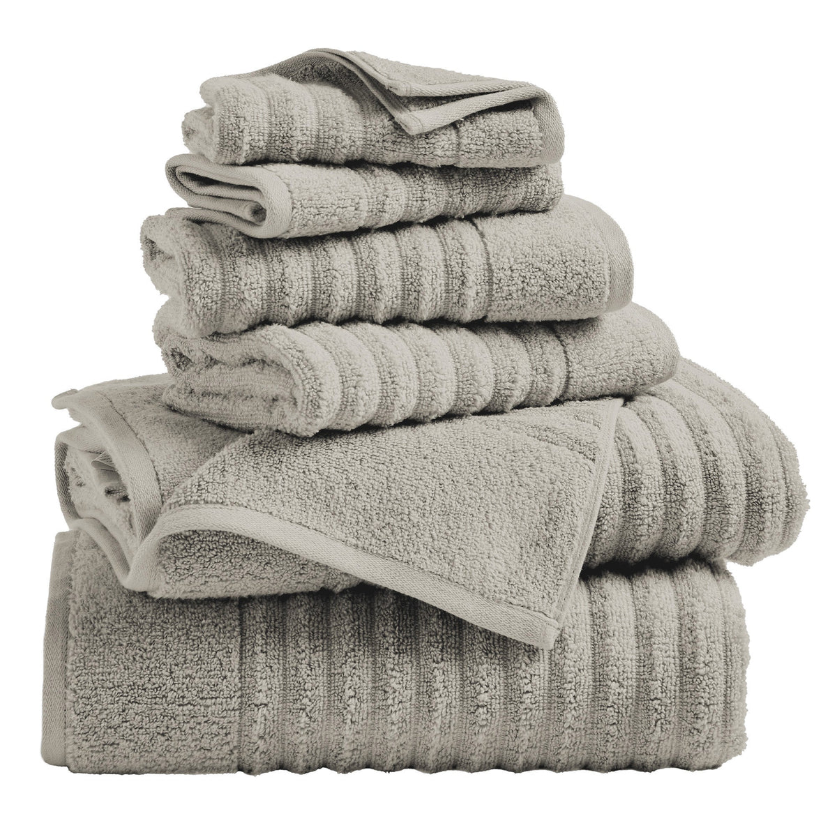 Karina Collection Luxury Combed Cotton Ribbed Bath Towel Set – view 169