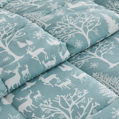 Reversible Holiday and Lodge Comforter and Sham Set – Odette Collection – view 51