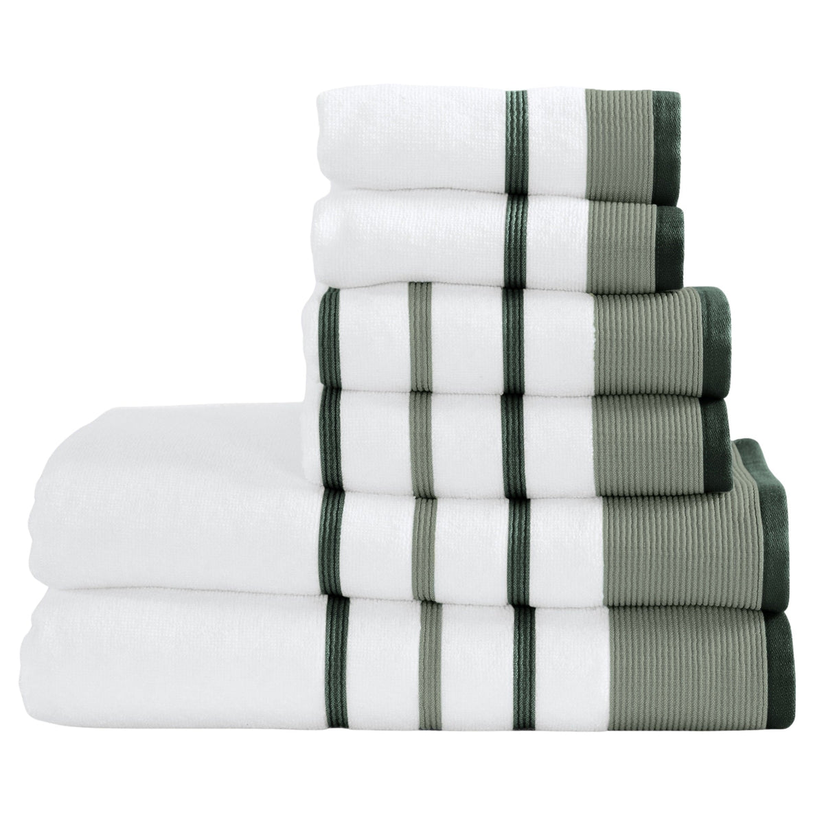 Decorative Cotton Stripe Bath Towel Set – Noelle Collection – view 119