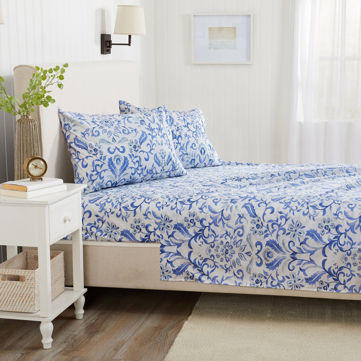 Watercolor Floral Microfiber Sheet Set – Delia Collection – view 15