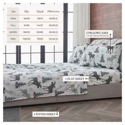 Lodge Print Microfiber Sheet Set – Mountain Ridge Collection – view 38