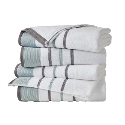 Decorative Cotton Stripe Bath Towel Set – Noelle Collection – view 37