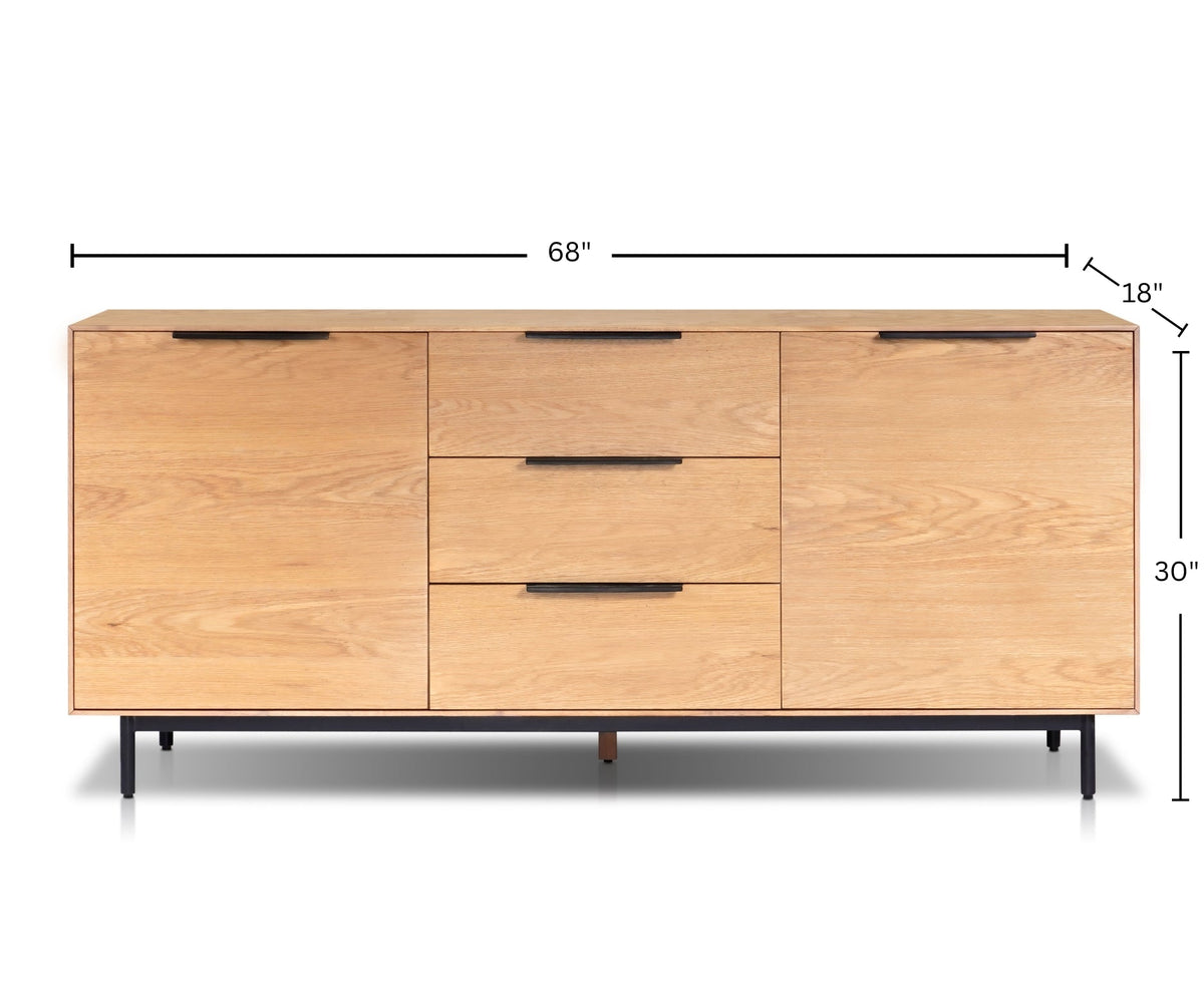 Akira Sideboard with Dovetail Drawers, Light Oak – view 6