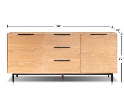 Akira Sideboard with Dovetail Drawers, Light Oak – view 6