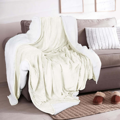 Sherpa Fleece Collection Velvet Plush Sherpa Bed Blanket, Reversible – view 7