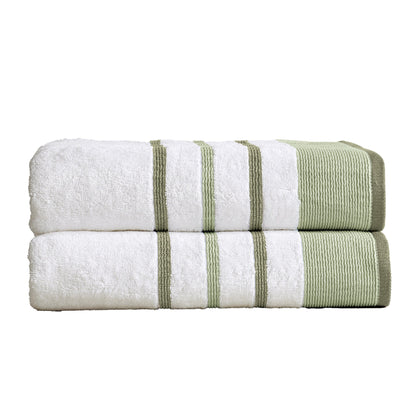 Decorative Cotton Stripe Bath Towel Set – Noelle Collection – view 60