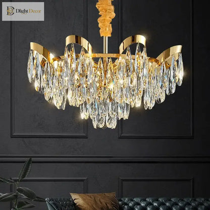 Alice LED Modern Crystal Sunflower Chandelier for Dining Room – view 5