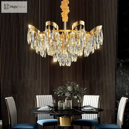 Alice LED Modern Crystal Sunflower Chandelier for Dining Room – view 2
