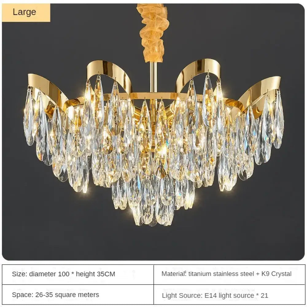 Alice LED Modern Crystal Sunflower Chandelier for Dining Room – view 9