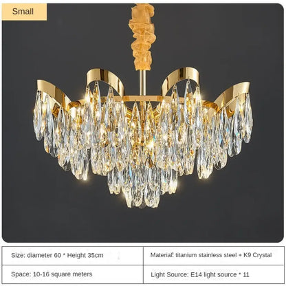 Alice LED Modern Crystal Sunflower Chandelier for Dining Room – view 7