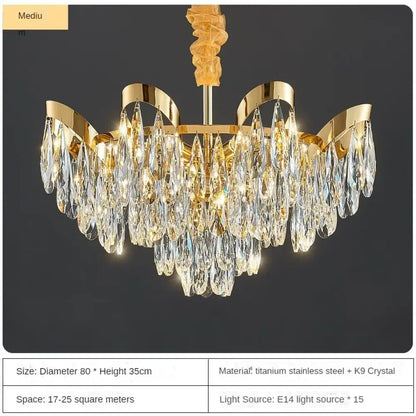 Alice LED Modern Crystal Sunflower Chandelier for Dining Room – view 8