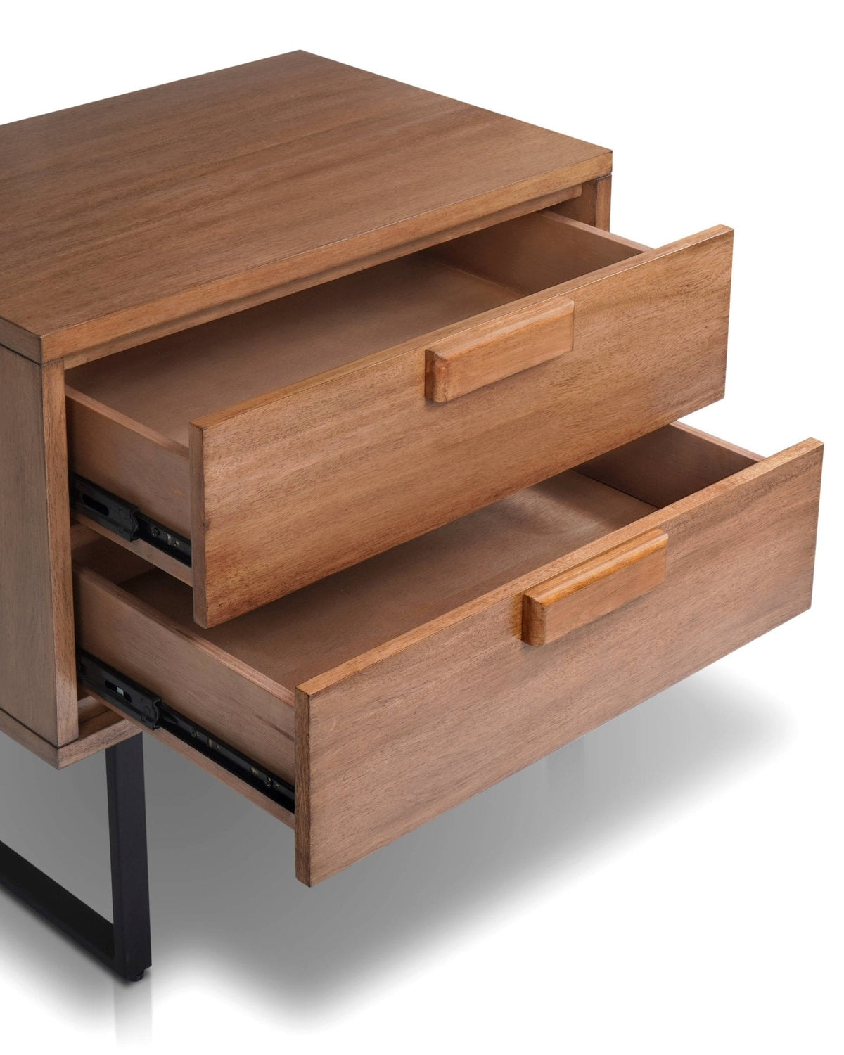 Allison 2-Drawer Nightstand in Chestnut with Soft-Close Drawers – view 5