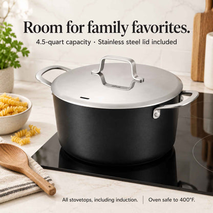 4.5-Quart Ceramic Nonstick Stock Pot with Stainless Steel Lid – view 4