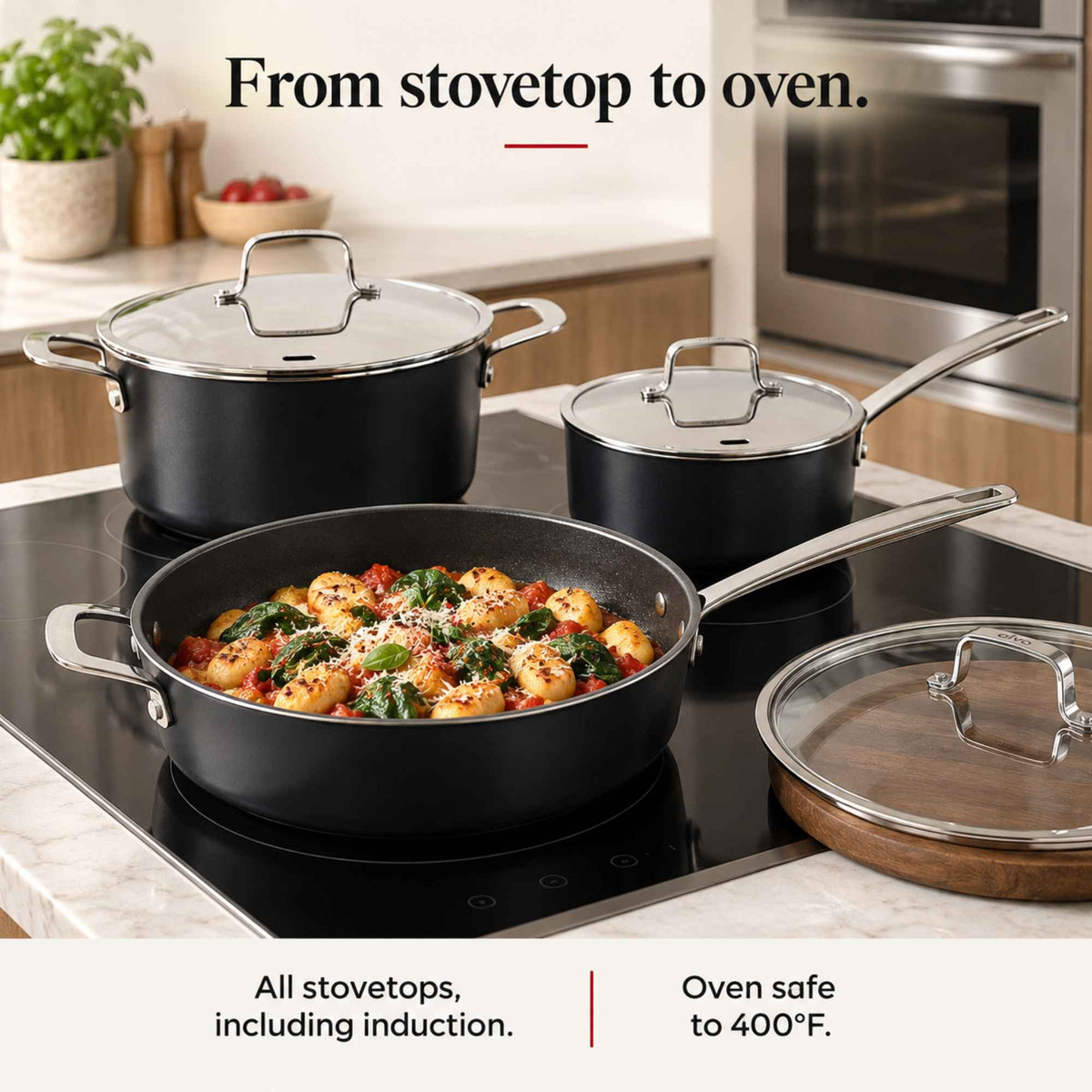 9-Piece Ceramic Nonstick Cookware Set, Lab-Tested PFAS-Free – view 5