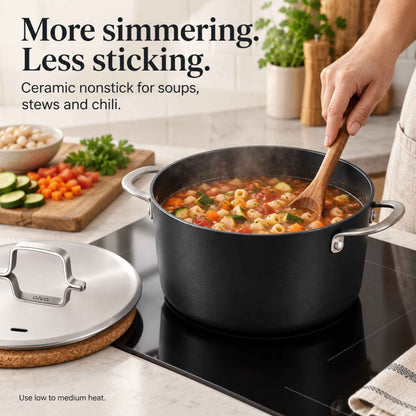 4.5-Quart Ceramic Nonstick Stock Pot with Stainless Steel Lid – view 5