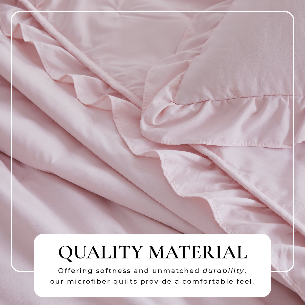 Dot Stitched Ruffled Edge Quilt Set – Dot-Ruffled Collection – view 14