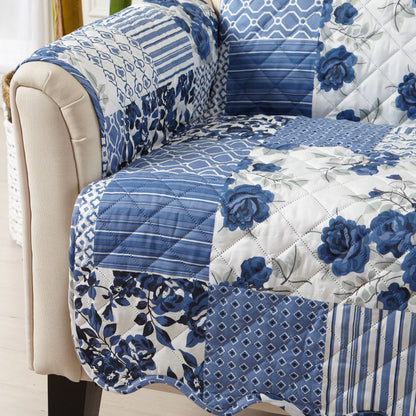 Reversible Patchwork Furniture Protector – Langdon Collection Sofa Cover – view 142