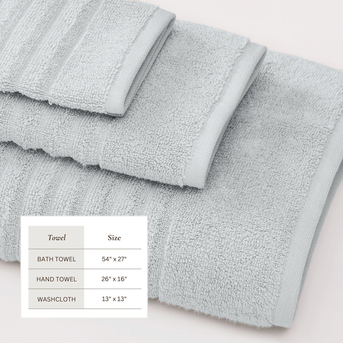 Karina Collection Luxury Combed Cotton Ribbed Bath Towel Set – view 76