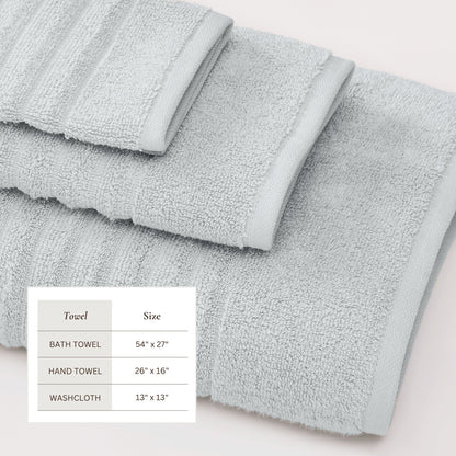 Karina Collection Luxury Combed Cotton Ribbed Bath Towel Set – view 76
