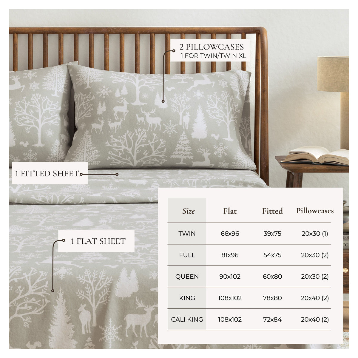 Turkish Cotton Flannel Sheet Set – Lakeview Collection – view 9