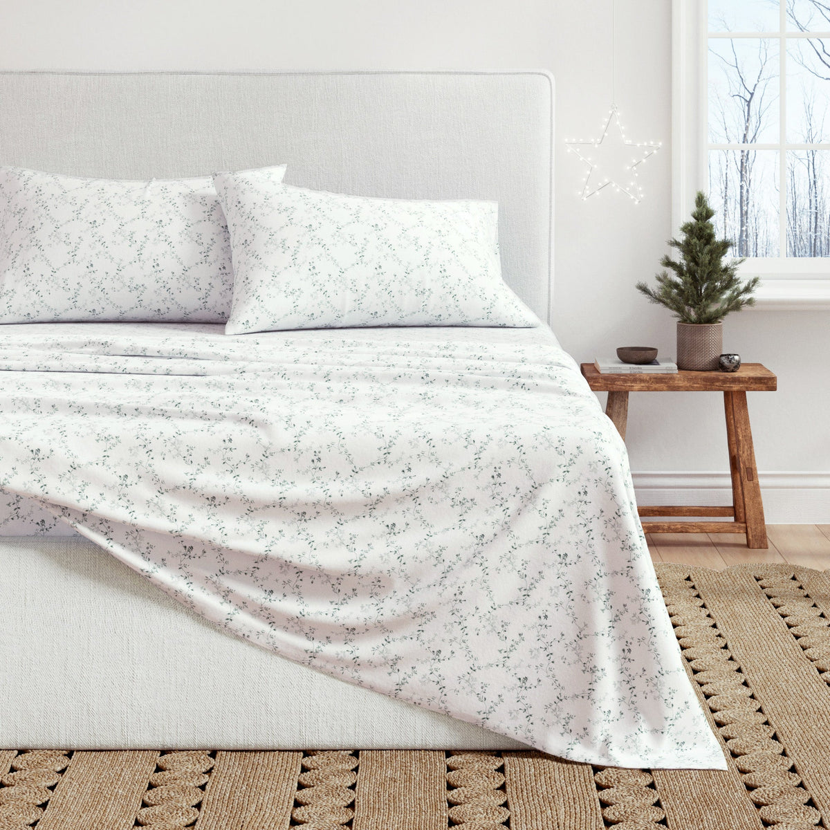 Turkish Cotton Flannel Sheet Set – Winter Floral Collection – view 13