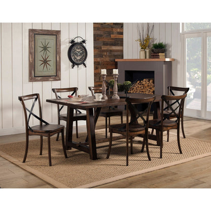 Dark Burnished Oak Arendal Trestle Dining Table