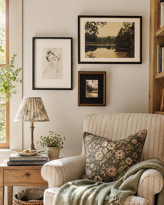 Curated Framed Art Collection: Gallery Wall Set of Three