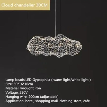 Art Cloud Pendant Chandelier, Danish Design for Bedroom and Living Room – view 7