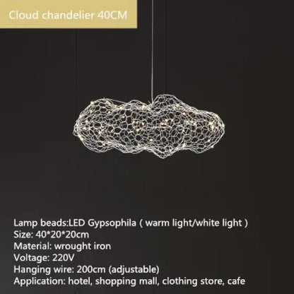 Art Cloud Pendant Chandelier, Danish Design for Bedroom and Living Room – view 8