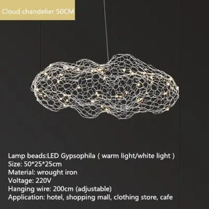 Art Cloud Pendant Chandelier, Danish Design for Bedroom and Living Room – view 9