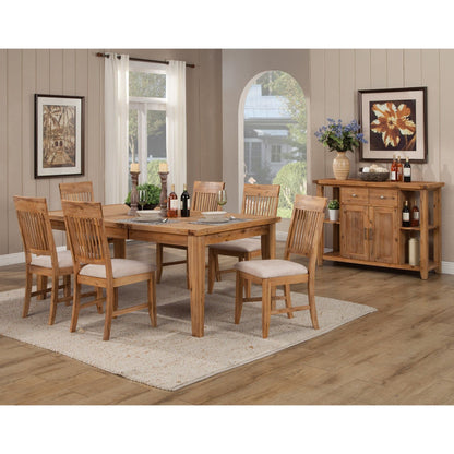 Acacia Wood Aspen Extension Dining Table, Antique Natural